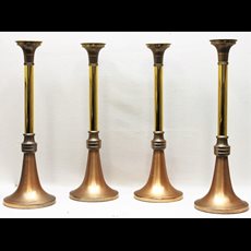 20" Brass Candlesticks w/ Rose Finish SKU C975-044